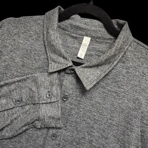 Stylus Performance Stretch Shirt‎ Mens XXL French Indigo Heather Button Up NEW